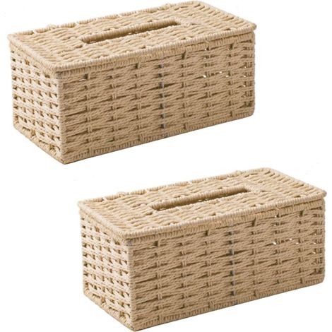 Taschentuchboxen aus Rattan Serviettenhalter Vintage (1/5)