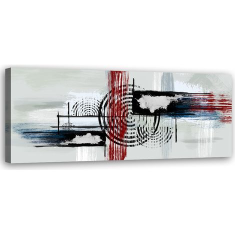 Tableau sur toile Abstrait sur fond gris 90x30 (1/5)