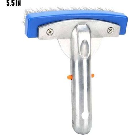 5.5in Acier Inoxydable Fil Piscine algues Nettoyage Brosse Balai Plancher Mur brosses tête A (1/5)