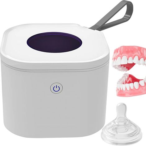 Nettoyant UV pour appareils dentaires Conteneur UVC pour Retardateur Cas de voyage pour nettoyage et gouttières, gouttières, tétines, hygiène pratique (1/5)