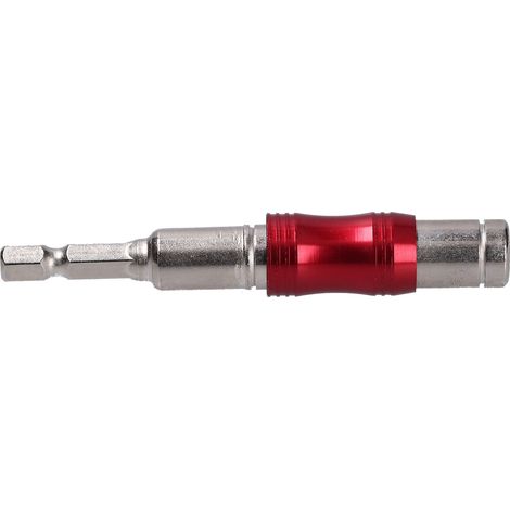 Porte-embout hexagonal en acier au chrome-vanadium, rallonge multi-angles autobloquante pour perceuse et tournevis électrique (rouge argent) (1/5)