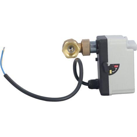 Vanne à billes motorisée 2 fils 2 voies fermée à repos DN15 1/2 pouce laiton ABS IP54 12-24V pour eau chaude froide glycol (1/5)