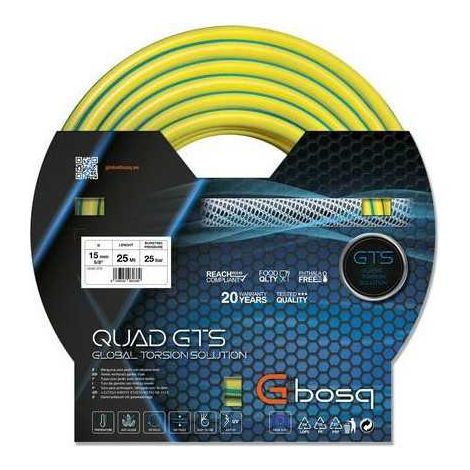 Manguera con refuerzo 19MMX25M quad gts amarillo GLOBAL BOSQ