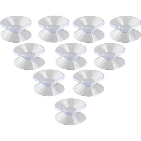 Lot de 10 Ventouse double face PVC, 30 mm, pour verre et plastique, transport miroir (1/5)