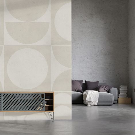 Papier peint cercles beige tendance papier peint (1/5)