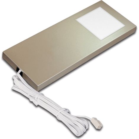 hera LED Slim-Pad Flächenleuchte edelstahloptik warmweiß (1/3)