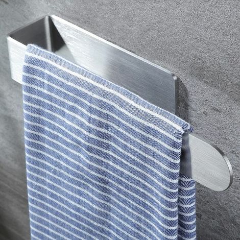 Green Mobility-Porte Serviette Salle de Bain 23cm, Porte Serviette adhesif Porte torchon Cuisine SUS304,Argent (1/5)