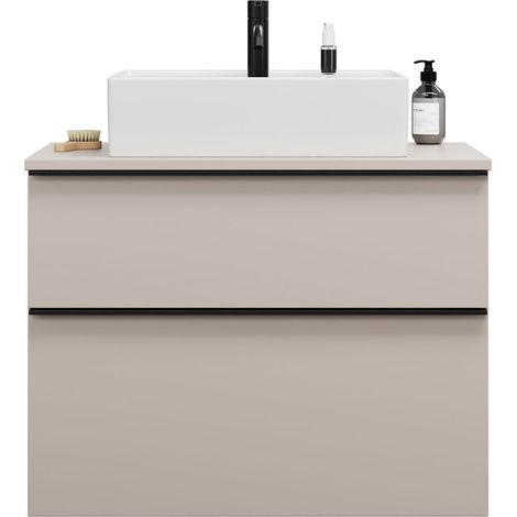 burgbad Eqio mueble bajo para lavabo con consola, recorte
