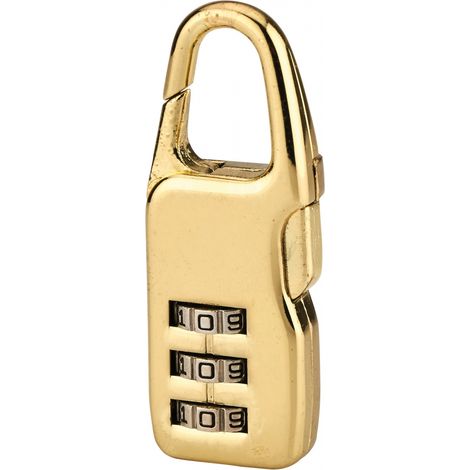 Cadenas à combinaison Swish, 3 chiffres, intérieur, anse acier, 21mm, doré - SP (1/2)