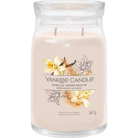 Bougie Yankee Candle Signature, grand pot, parfum crème brûlée vanille, 567 g