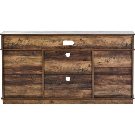 =295182183AAZ Grand meuble TV, buffet, centre multimédia avec 2 portes coulissantes classiques, étagères réglables pour salon, salle à manger, style ferme 148 40 78 cm (1/5)