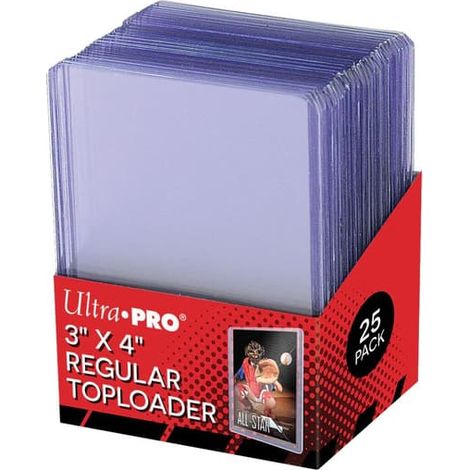 Pochettes plastiques transparentes Ultra Pro Toploader, paquet de 25 (1/3)