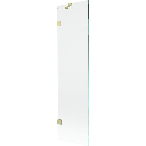 Mexen Lunar mampara de ducha de 1 hoja 50 x 150 cm, transparente, oro cepillado - 897-050-000-55-00 (1/5)