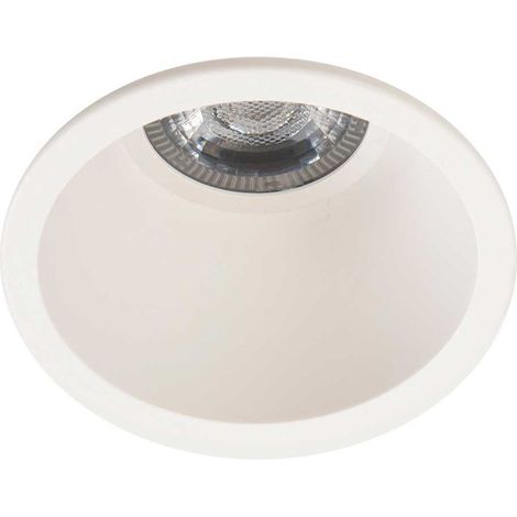 LedsC4 Lite - LED-Einbaustrahler LED 8.4W und 659lm mit Warmweiß 3000K. Durchmesser 7.5cm. Gehäuse aus Polycarbonat. Innenbereich IP54. Farbe Weiß