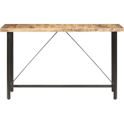 Table de bar,Table de Cuisine,Table Haute 180x70x107 cm Bois de manguier brut CFW759214 (1/5)
