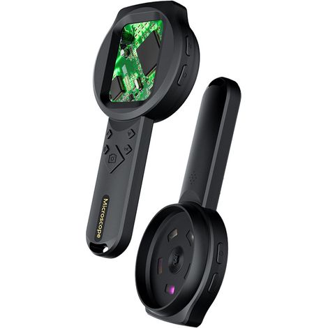 Loupe de poche, écran IPS de 2,8 pouces avec protection oculaire, caméra de 2 mégapixels, 4 boutons de zoom, grossissement 1000x, 15 lumières LED, idéale comme cadeau de Noël, d'anniversaire ou à visé (1/5)