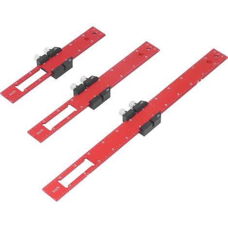 3-teiliges Holzbearbeitungslineal, Präzisions-Metallwinkel, Markierungs- und Messwerkzeug, professionelles T-Winkel, genaue Holzmarkierung (1/5)