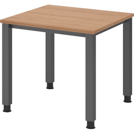 bümö Schreibtisch Serie-Q Gestell: Graphit Quadrat: 80 x 80 cm