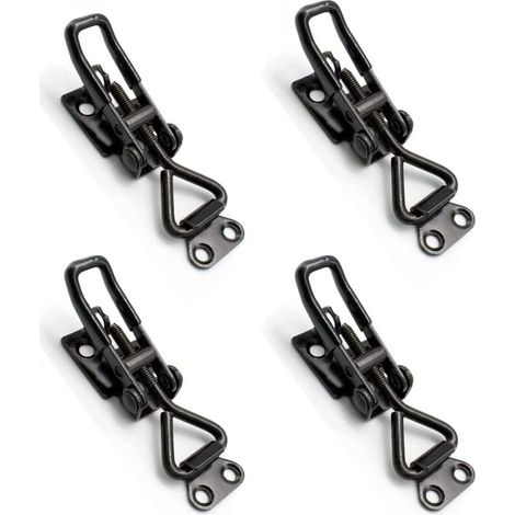 4 Pièce Loquet a Bascule en Acier Inoxydable, Fermeture à Levier en Métal, Loquet à bascule en Métal, Pince à Bascule Réglable, Pinces à Bascule Réglables, convient aux armoires, portes, valise (1/5)