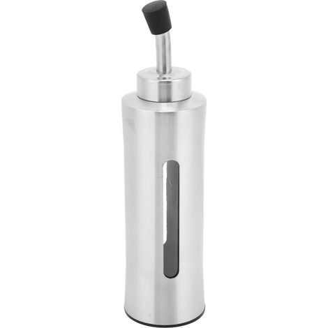 Bouteille distributrice d'huile d'olive, burette à vinaigre en acier inoxydable 304 avec bec verseur et fenêtre transparente, pour la cuisine domestique et les restaurants, type 6 (1/5)