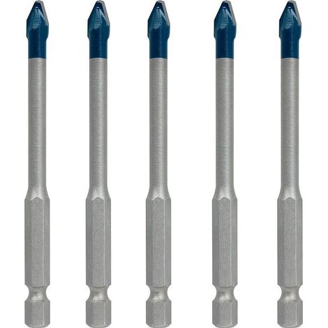 Coffret de forets Expert HEX-9 HardCeramic (pour Tuiles, Carrelage, Ø 6 mm, Accessoire Perceuse à percussion)argent