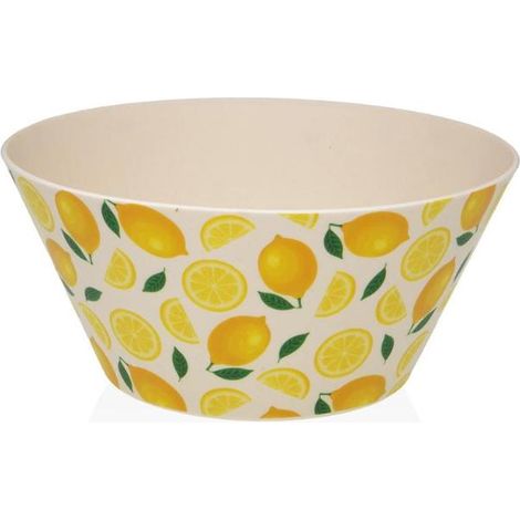 VERSA ensaladera limones polipropileno 2,5 l , Ensaladera Limones, un accesorio práctico y decorativo que aporta un estilo mediterráneo fresco y alegre a cualquier mesa. Ideal para