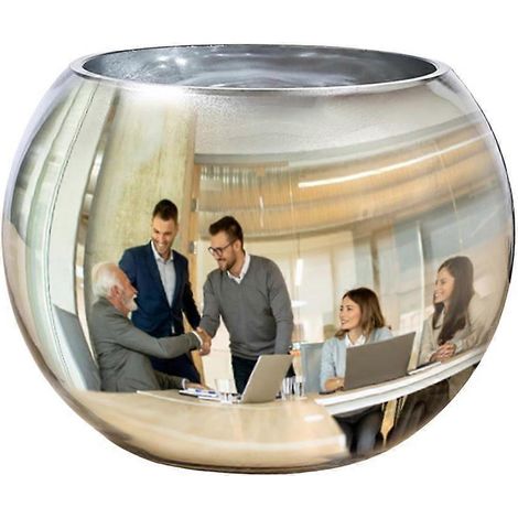 Miroir convexe de 6 pouces pour cabines de bureau, miroir de sécurité décoratif à poser sur une table, vous permettant de voir ce qui se trouve derrière vous, élégant rétroviseur en verre. (1/5)
