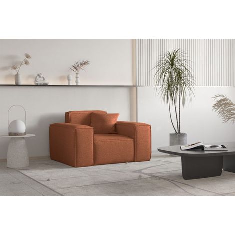 Sessel Designersessel CELES PREMIUM in Stoff Ascot Bukla Terracotta (1/3)