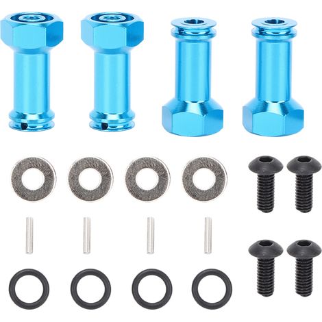 Adaptateur d'extension de roue de 24mm avec moyeu hexagonal pour WLtoys 1/14 144001, pièce de rechange RC S1266B Bleu (1/5)