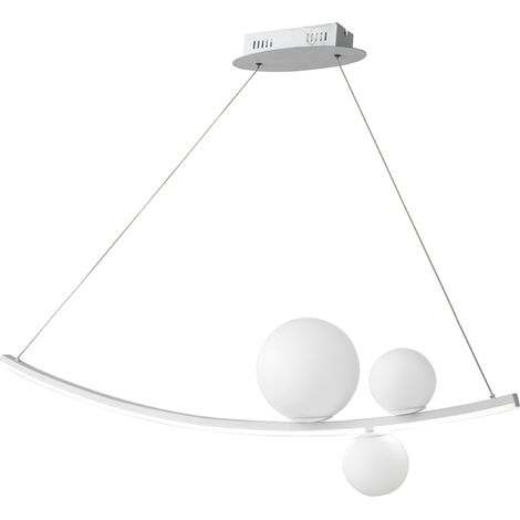 Lampada a sospensione ALTALENA led in metallo 120 cm verniciato BIANCO (1/4)