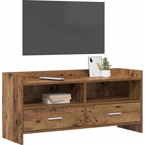 Mobile TV Armadietto TV Mobile Porta TV 100 x 33 x 47 cm Legno antico Legno ingegnerizzato (1/5)