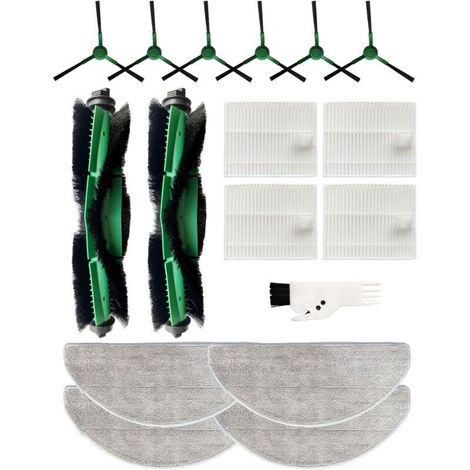 17 Pièces Accessoires pour iRobot Roomba 105 Combo/Roomba Combo Essential Y0112/Y011240/Y0110/Y0140/Y014020/Combo 2 Essential: 2 Brosses Principales 6 Brosses Latérales 4 Filtres 4 Chiffons