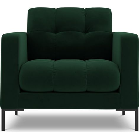 Fauteuil en velours vert bouteille (1/5)