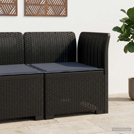vidaXL Sillón Individual de Jardín con Cojín Apariencia de Ratan PP (1/5)