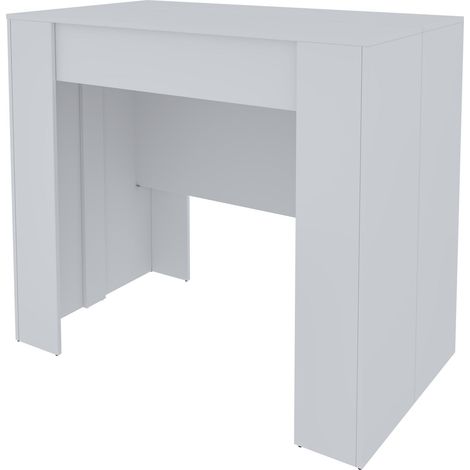 Tavolo Consolle Allungabile Oslo Plus Fino A 3 Metri, Tavolo 14 Posti Salvaspazio Multiposizione, Design Moderno Ed Elegante, Consolle per Casa E Ufficio, 78 x 51 x 90 cm, Colore Nero - Colore: Grigio