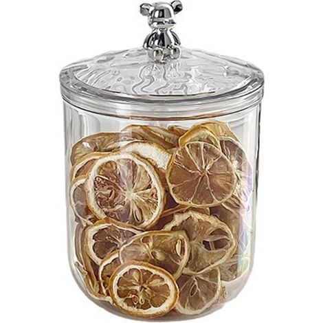 Bocal à bonbons hermétique avec poignée en forme d'ours pour une fermeture étanche et une protection contre l'humidité. Récipient de conservation pour produits secs. (1/5)