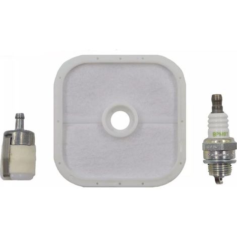 Kit filtre à air, filtre à huile et bougie d'allumage compatible avec Echo SRM-266 SRM-280 90125Y A226