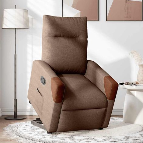 Maison Exclusive - Relaxsessel mit Aufstehhilfe Braun Stoff