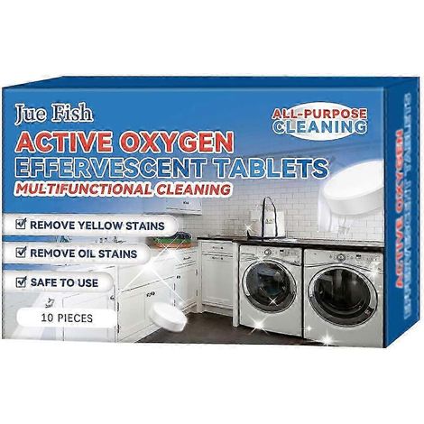 Comprimés effervescents nettoyants multifonctionnels à l'oxygène pour éliminer les taches et décomposer les graisses (1/4)