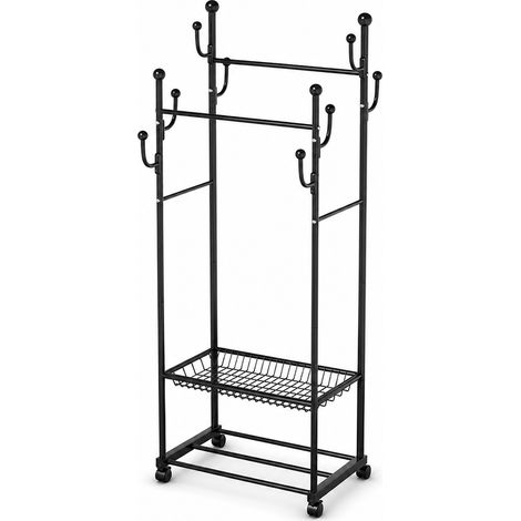 Multifunction Mobile Cactus Clothes Rail for Bedroom Living Room Black 60 cm (1/5)