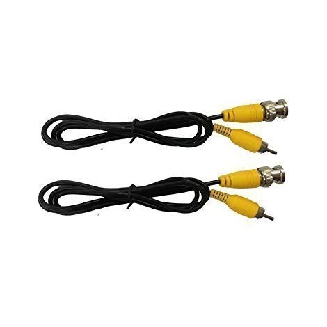 Lot de 2 câbles BNC vers RCA pour caméra de vidéosurveillance de DVR à TV 1 m