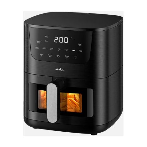 Freidora de aire panpa 5l 1500w negro c/ventana display tactil temporizador termost.80º a 200º 32,5x30x37,5cm