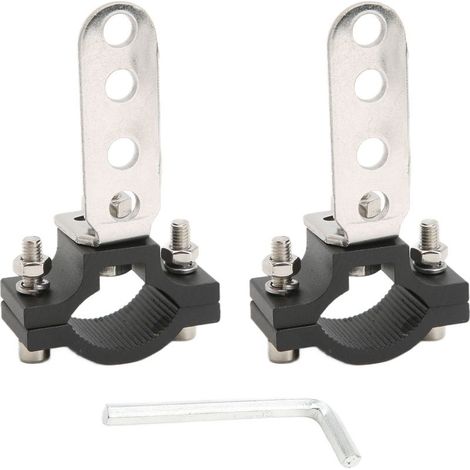 Support Barre Lumineuse LED - Tube Bull - Compatible 18 à 30 mm - Pour Moto Camion SUV ATV - 2 Pièces (1/5)