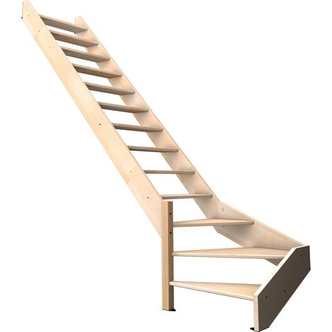 Escalier bois hêtre quart-tournant gauche, Nostra KORDO