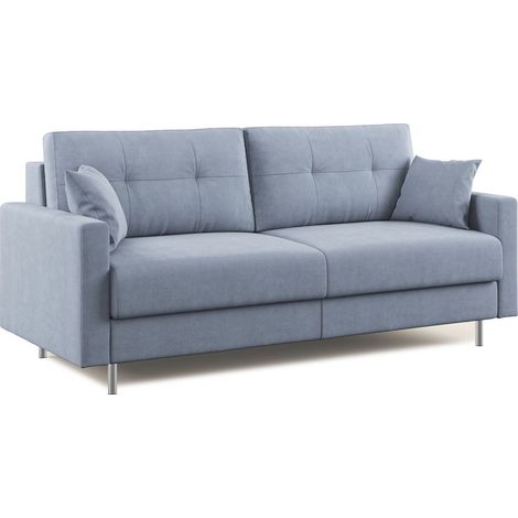 Megan Divano letto matrimoniale in microfibra smacchiabile T11 168 cm (mat. 120x197) carta da zucchero