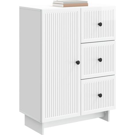 Maison Exclusive - Credenza Bianco Lucido 66 x 34,5 x 90 cm Legno ingegnerizzato