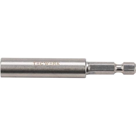 TECWERK Bithalter 1/4 Zoll F 6,3 1/4 Zoll C 6,3 Magnet,Spreng-Ri L.75mm TECWERK