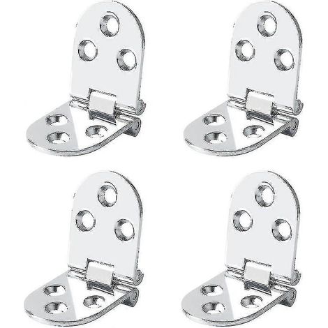 Charnières de table pliantes, connecteurs pliables, accessoires de meubles, pliables à 180 degrés (4 pièces, argent) (1/5)