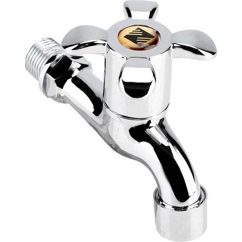 Robinet de Machine à laver en plastique, robinet d'évier et de lavabo avec bec unique et poignée 4.. (1/4)