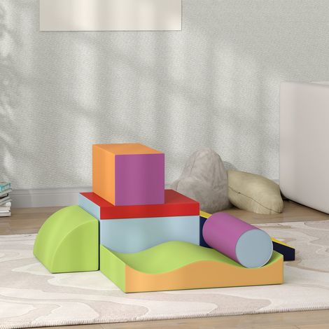 7PCS module motricité bébé parcours mousse EPE enfants préscolaire multicolore. Parcours mousse pour l'éveil et le jeu des tout-petits, sécurisé et éducatif. (1/5)